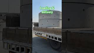 Precast reinforced concrete Soakaway rings loading amp delivery precast artbeton civilengineering [upl. by Habeh291]