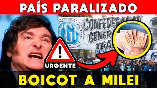 BOICOT A MILEI PAÍS PARALIZADO 🚨 SINDICALISTAS LE ARRUINAN LA VIDA A TRABAJADORES [upl. by Enixam]