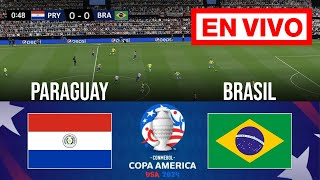 🔴PARAGUAY vs BRASIL EN VIVO  Copa América 2024  Partido En vivo Ahora [upl. by Zohara]