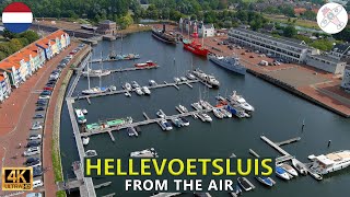 HELLEVOETSLUIS FROM THE AIR │NETHERLANDS 4K drone views of the fortified harbour of Hellevoetsluis [upl. by Sholom65]