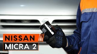 Hoe een oliefilter en motorolie vervangen op een NISSAN MICRA 2 Hatchback HANDLEIDING AUTODOC [upl. by Ursas]