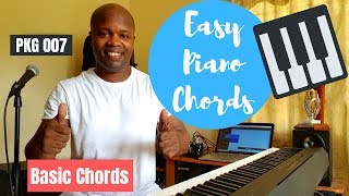 How To Play Easy Piano Chords  Piano Lessons For Beginners  PKG 007 [upl. by Cherida69]