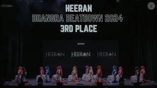 HEERAN  3RD PLACE  OFFICIAL BHANGRA BEATDOWN 2024 [upl. by Curkell]