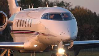 Bombardier Challenger 350 Netjets Europe CSCHF landing San sebastian EASLESO [upl. by Tory]