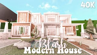 40k Blush modern house  Bloxburg build [upl. by Altheta]