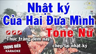 Karaoke Nhật Ký Hai Đứa Mình Tone Nữ Nhạc Sống  Trọng Hiếu [upl. by Oleg]