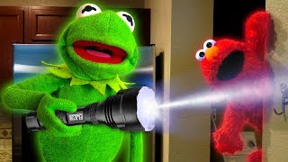 Kermit the Frog and Elmo play Hide and Seek [upl. by Ekul]