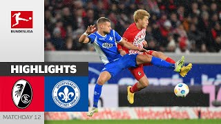 SC Freiburg  Darmstadt 98 11  Highlights  Matchday 12 – Bundesliga 202324 [upl. by Eintruok]