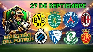 Pronósticos Deportivos Viernes 27 De Septiembre Predicciones Deportivas Viernes 27 De Septiembre [upl. by Nida]