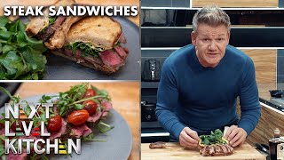 Gordon Ramsay Cooks a Next Level Steak Sandwich  Next Level Kitchen [upl. by Eibob]