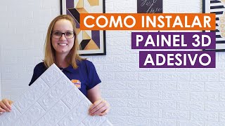 Como instalar e transformar uma parede com Painel Placa 3D Tijolo Adesivo DIY [upl. by Brelje]