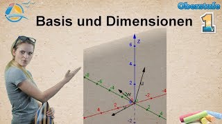 Basis und Dimension  Vektorrechnung Gymnasium StrandMathe  Übung 1 [upl. by Fosque]