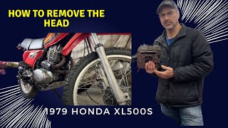 How to remove the Head on a 1979 Honda XL500s same 1980 1981 1982 1983 XL500 XL250s XR250 XR500 [upl. by Henni]