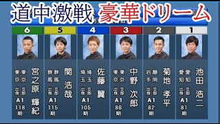 【多摩川競艇ドリーム】豪華ドリーム①池田浩二②菊地孝平③中野次郎④佐藤翼⑤関浩哉⑥宮之原 [upl. by Isidora]