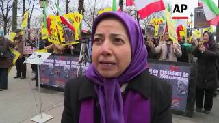 AntiRouhani protest in Paris [upl. by Ahtan507]