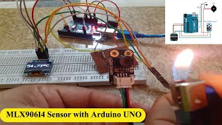 MLX90614 sensor with Arduino UNO [upl. by Deeas940]