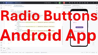 How to implement radio buttons in a radio group in your android app [upl. by Eniamahs]