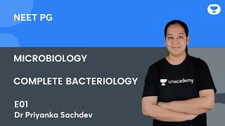 Microbiology  Complete Bacteriology E01  Dr Priyanka Sachdev  Unacademy Live  NEET PG [upl. by Josi]