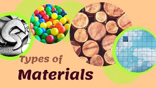 Types of MATERIALS for Kids Learn the names of materials in English [upl. by Idnarb]