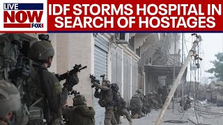 IsraelHamas war Israeli forces stormed hospital in Gaza in search of hostages  LiveNOW from FOX [upl. by Nyrehtak]