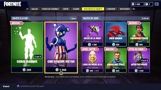 FORTNITE  Boutique spéciale SKINS quotINDEPENDENCE DAYquot  Emote [upl. by Herbst]