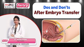 Dos and Donts After IVF Embryo Transfer  ivf embryotransfer fertility healthtips ytshorts [upl. by Aletha]