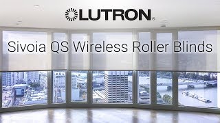 Lutron Sivoia QS Wireless Roller Blinds Perfectly Aligned 2018 [upl. by Robertson]