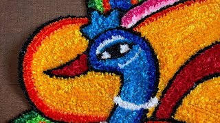 YARN RANGOLI MAKING AT HOME  DIY CRAFT  Diwali 2024 [upl. by Jeffrey688]