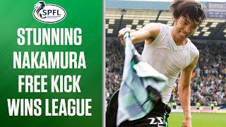 Incredible Nakamura Free Kick Clinches Title  SPFL [upl. by Ossie]