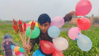 Reaction of the balloons and crackers  sandeep ajnabii [upl. by Trisha641]