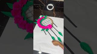 Beautiful Flower Wall Hanging Craft using Paper short youtubeshort viral reel trending diy [upl. by Marchall771]