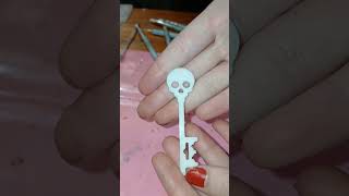 Skeleton key 24 days till Halloween christianjewelry resinart skeletonkey [upl. by Petit]