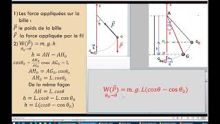 Exercice de travail et puissance travail du poids dans les cas des pendules pour les 1 bac [upl. by Genevieve334]