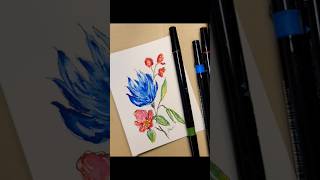 Arrtx Acrylic Paint Pens Markers Florals art markers drawing acrylicpainting shortsyoutube [upl. by Past]