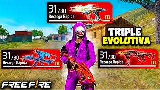 RETO DE LA TRIPLE EVOLUTIVA 😰 EN FREE FIRE [upl. by Arahsit]