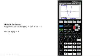 Nulpunt berekenen met de optie Zero TI84 Plus CET [upl. by Hanoy]