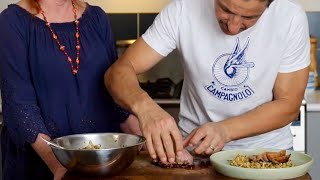 Lamb with Fregola amp Olive Salad trailer Online Sardinian Cooking Class Inspired by Giovanni Pilu [upl. by Adnoval]