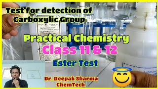 Test for detection of Carboxylic acid group Ester test experimentChemistry Practicals [upl. by Garate]