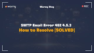 SMTP Email Error 452 453  How to Resolve SOLVED [upl. by Dierdre]