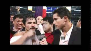 Pacquiao Interview after Margarito Fight says something about Mayweather match [upl. by Ajuna]