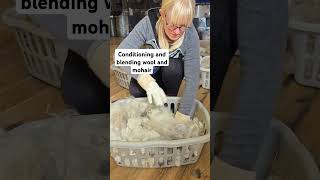 Processing and blending wool and mohair processingwool wool handspinning [upl. by Licht754]