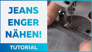 Eine Jeans enger nähen Tutorial [upl. by Travis]