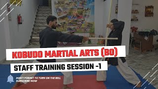 Kobudo Martial Arts Bo Staff Training Session 1 MartialArts KobudoBoDemonstration [upl. by Kcirednek]