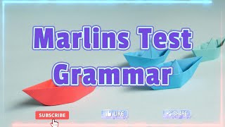 Marlins Test For Seafarer  Grammar [upl. by Emelen]