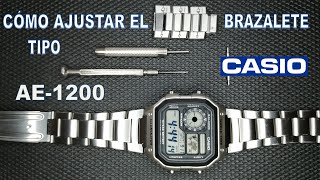 Cómo Ajustar el Brazalete Tipo Reloj CASIO AE1200WH CASIO ROYALE [upl. by Remsen]