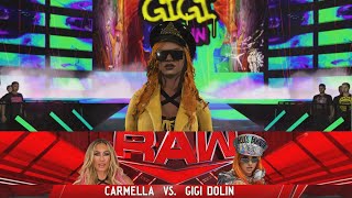 CARMELLA VS GIGI DOLIN WWE RAW WWE 2K24 TQSVERSE [upl. by Lattie]