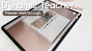 Dynamic Digital Teacher Planner  Planner Walkthrough [upl. by Kipp432]