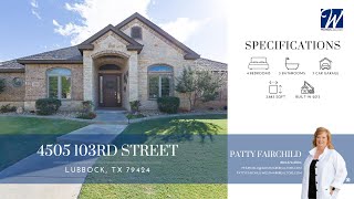 4505 103rd Street Lubbock TX 79424  Patty Fairchild [upl. by Ynes705]