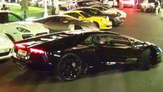 Lamborghini AVENTADOR Revving in Monaco Casino  some other Supercars Exhaust Sound [upl. by Wahkuna124]