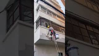 Waterproof cement mortar decoration process for brick house exterior wall [upl. by Jaquelyn]